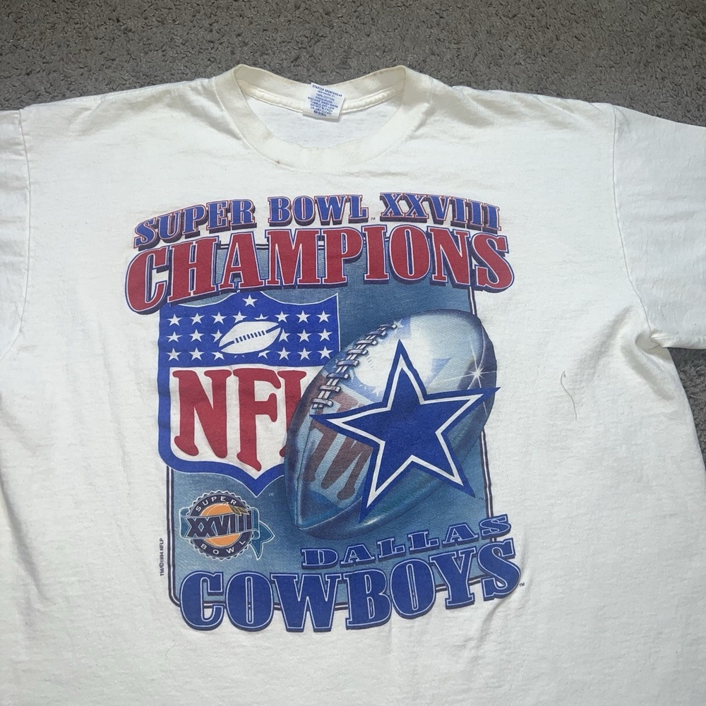 VINTAGE‎ Dallas Cowboys Shirt Men XL USA Made Starter Super Bowl Champions 90s